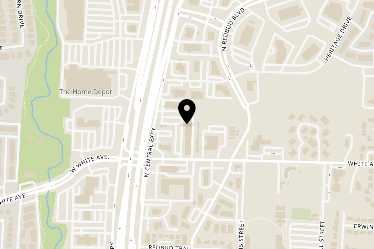 Map showing the location of Tacos El Gordo McKinney on 1434 N Central Expy in McKinney
